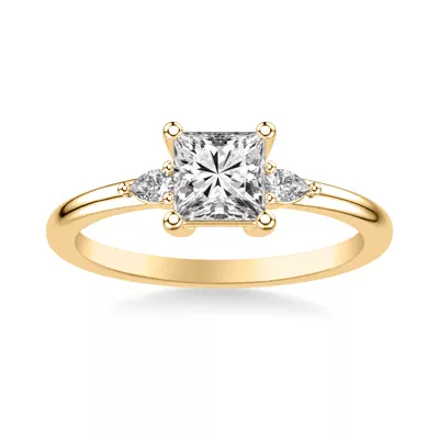 Julie Pear Shaped Lab Diamond Engagement Ring