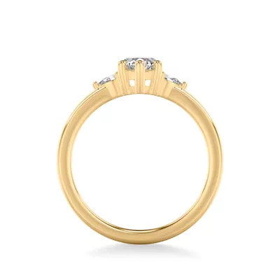 Julie Pear Shaped Lab Diamond Engagement Ring