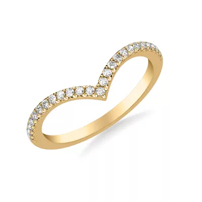 Julie Pavé Lab Diamond Chevron Band