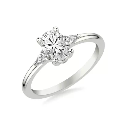 Julie Pear Shaped Lab Diamond Engagement Ring