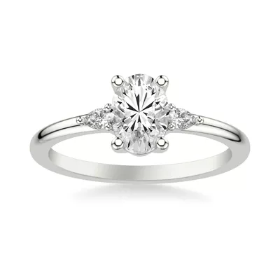 Julie Pear Shaped Lab Diamond Engagement Ring