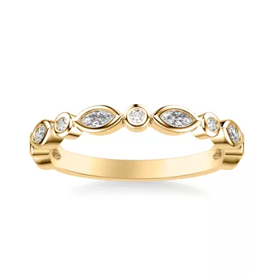 Jamie Marquise And Round Bezel Band