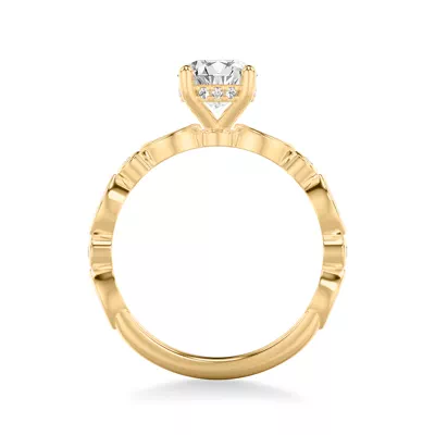 Jamie Hidden Halo And Bezel Mixed-Shape Engagement Ring
