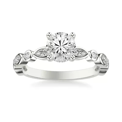 Jamie Hidden Halo And Bezel Mixed-Shape Engagement Ring