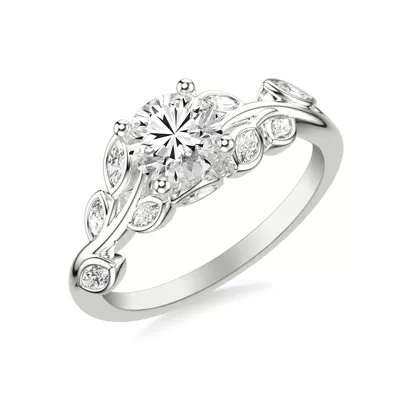 Marisa Floral Marquise Diamond Engagement Ring