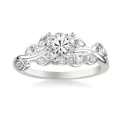 Marisa Floral Marquise Diamond Engagement Ring