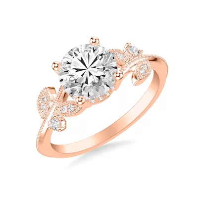 Florant Primrose Hidden Halo Lab Engagement Ring