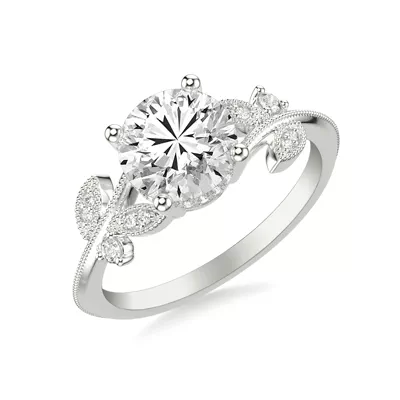 Florant Primrose Hidden Halo Lab Engagement Ring