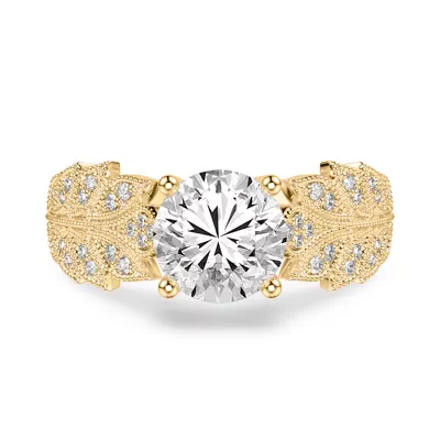 Florant Laurel Vintage Lab Engagement Ring