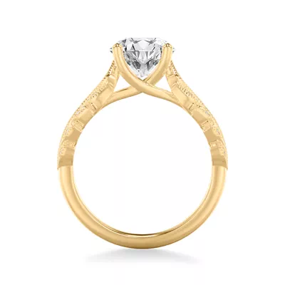 Florant Laurel Vintage Lab Engagement Ring