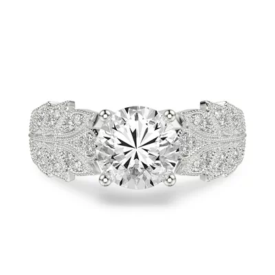 Florant Laurel Vintage Lab Engagement Ring