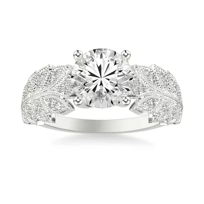 Florant Laurel Vintage Lab Engagement Ring