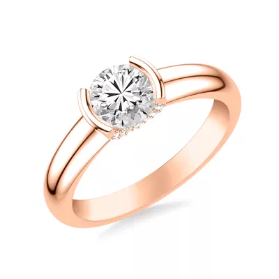 Darien Diamond Accent Bezel Engagement Ring