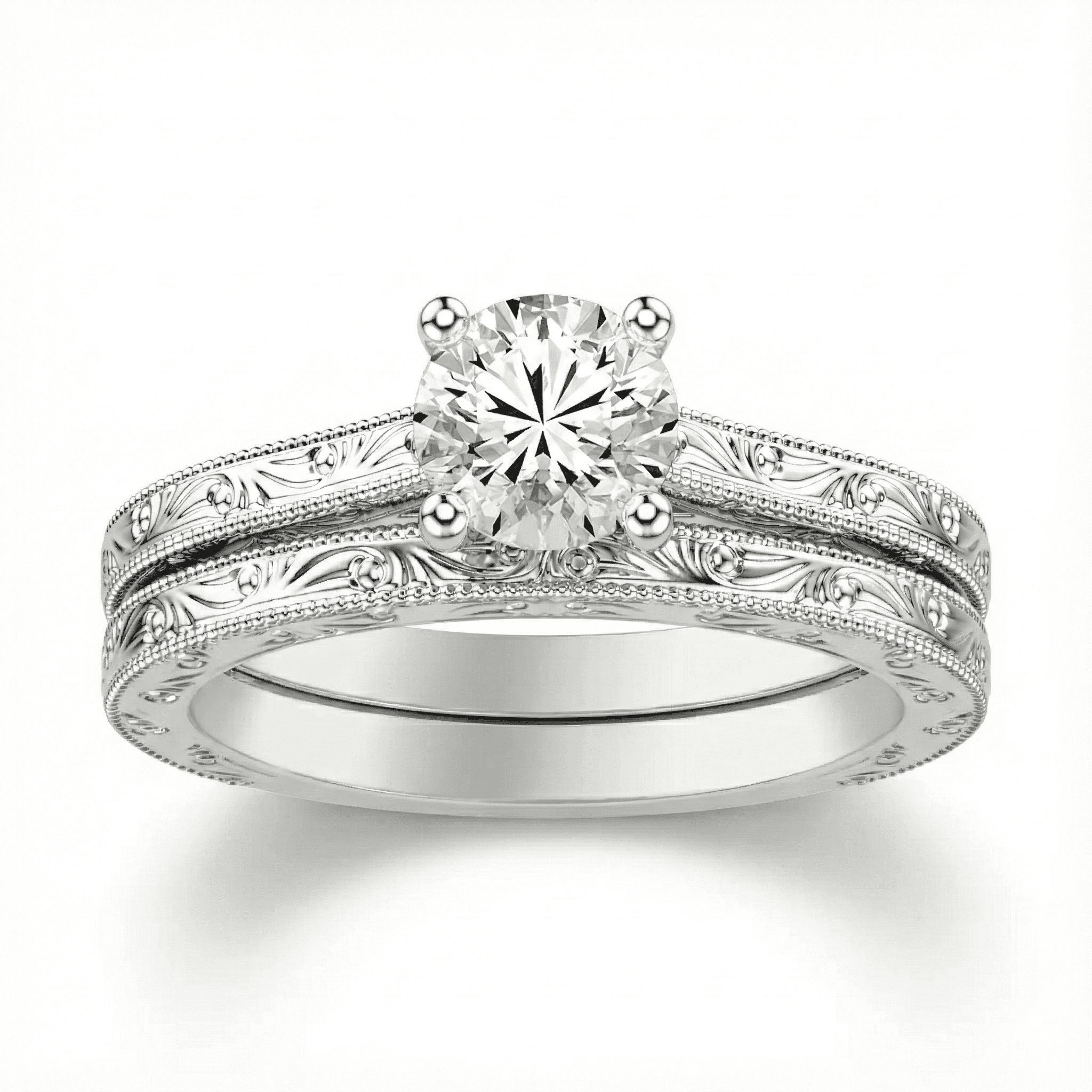 Islay Hand-Engraved Band - 14K Yellow Gold, image size:2048x2048