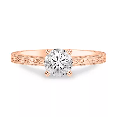 Islay Hand-Engraved Solitaire Engagement Ring