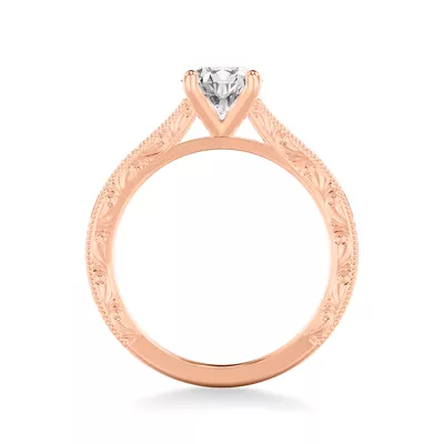 Islay Hand-Engraved Solitaire Engagement Ring