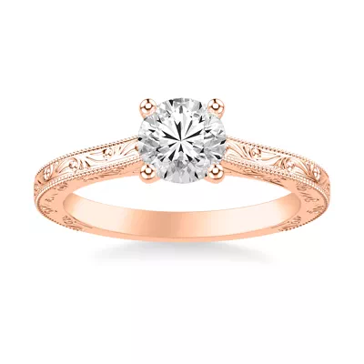 Islay Hand-Engraved Solitaire Engagement Ring