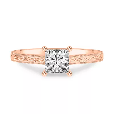 Islay Hand-Engraved Solitaire Engagement Ring