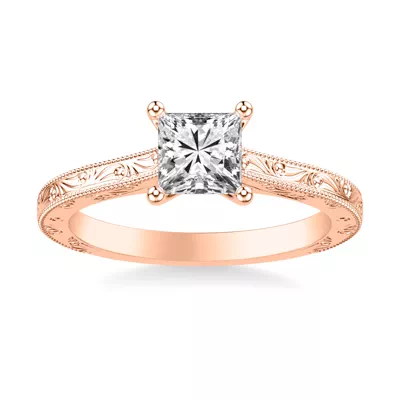 Islay Hand-Engraved Solitaire Engagement Ring