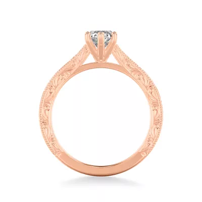 Islay Hand-Engraved Solitaire Engagement Ring