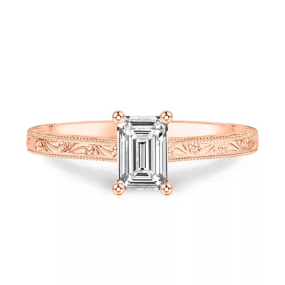 Islay Hand-Engraved Solitaire Engagement Ring