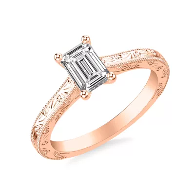 Islay Hand-Engraved Solitaire Engagement Ring