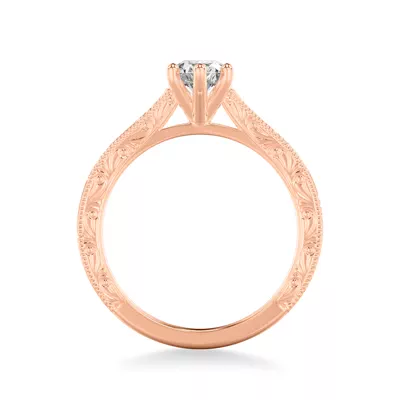 Islay Hand-Engraved Solitaire Engagement Ring