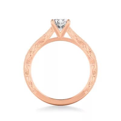 Islay Hand-Engraved Solitaire Engagement Ring