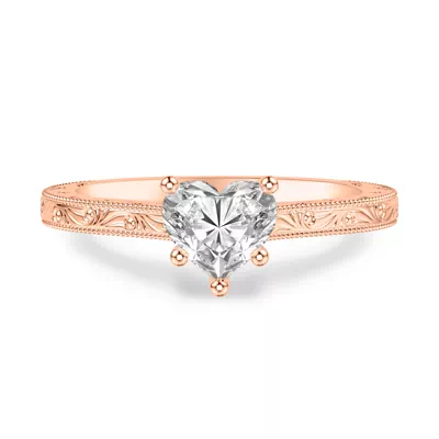 Islay Hand-Engraved Solitaire Engagement Ring