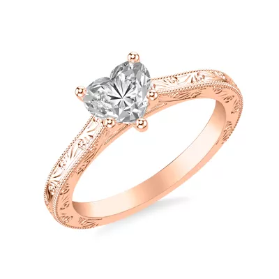 Islay Hand-Engraved Solitaire Engagement Ring