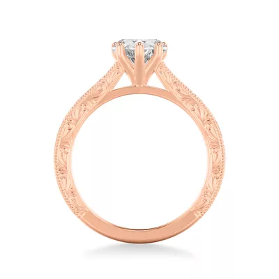 Islay Hand-Engraved Solitaire Engagement Ring