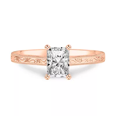 Islay Hand-Engraved Solitaire Engagement Ring