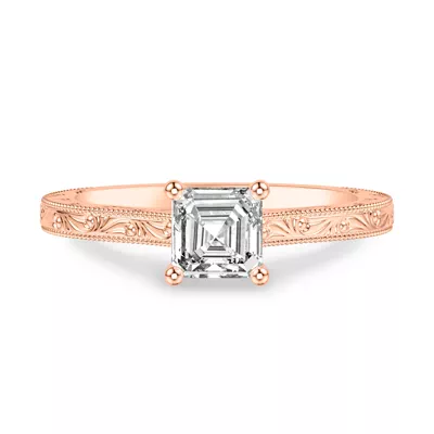 Islay Hand-Engraved Solitaire Engagement Ring
