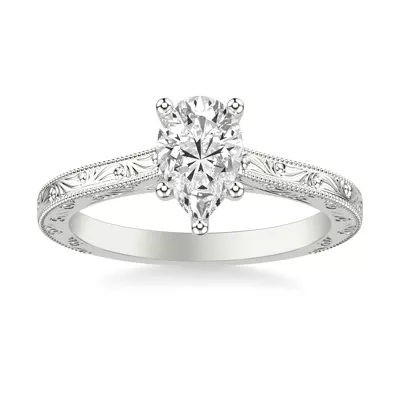 Islay Hand-Engraved Solitaire Engagement Ring