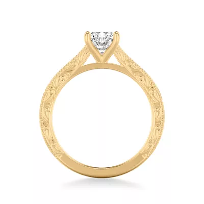 Islay Hand-Engraved Solitaire Engagement Ring