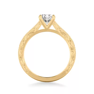 Islay Hand-Engraved Solitaire Engagement Ring
