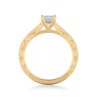 Islay Hand-Engraved Solitaire Engagement Ring