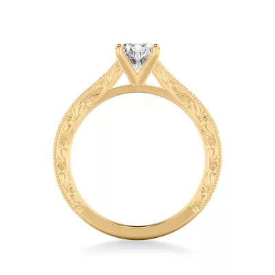 Islay Hand-Engraved Solitaire Engagement Ring