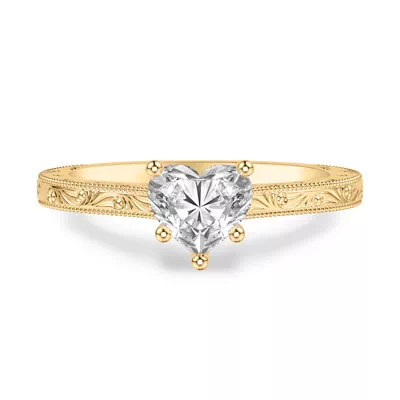 Islay Hand-Engraved Solitaire Engagement Ring