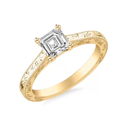 Islay Hand-Engraved Solitaire Engagement Ring