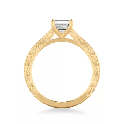 Islay Hand-Engraved Solitaire Engagement Ring