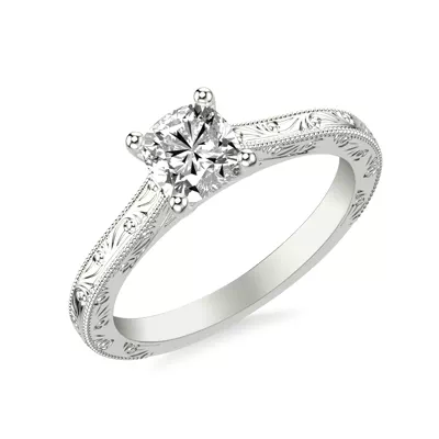 Islay Hand-Engraved Solitaire Engagement Ring