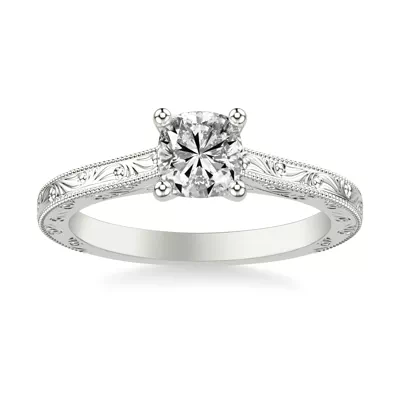 Islay Hand-Engraved Solitaire Engagement Ring