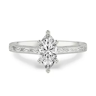 Islay Hand-Engraved Solitaire Engagement Ring
