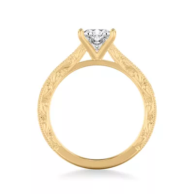 Islay Hand-Engraved Solitaire Engagement Ring