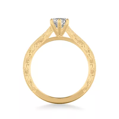 Islay Hand-Engraved Solitaire Engagement Ring