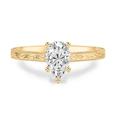 Islay Hand-Engraved Solitaire Engagement Ring