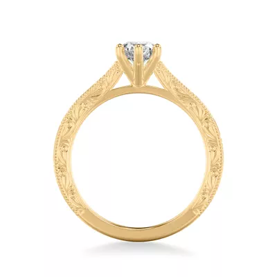 Islay Hand-Engraved Solitaire Engagement Ring