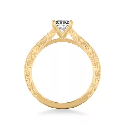 Islay Hand-Engraved Solitaire Engagement Ring