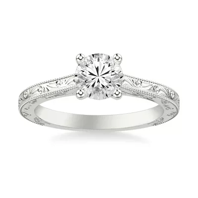 Islay Hand-Engraved Solitaire Engagement Ring
